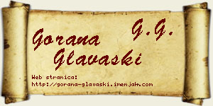Gorana Glavaški vizit kartica